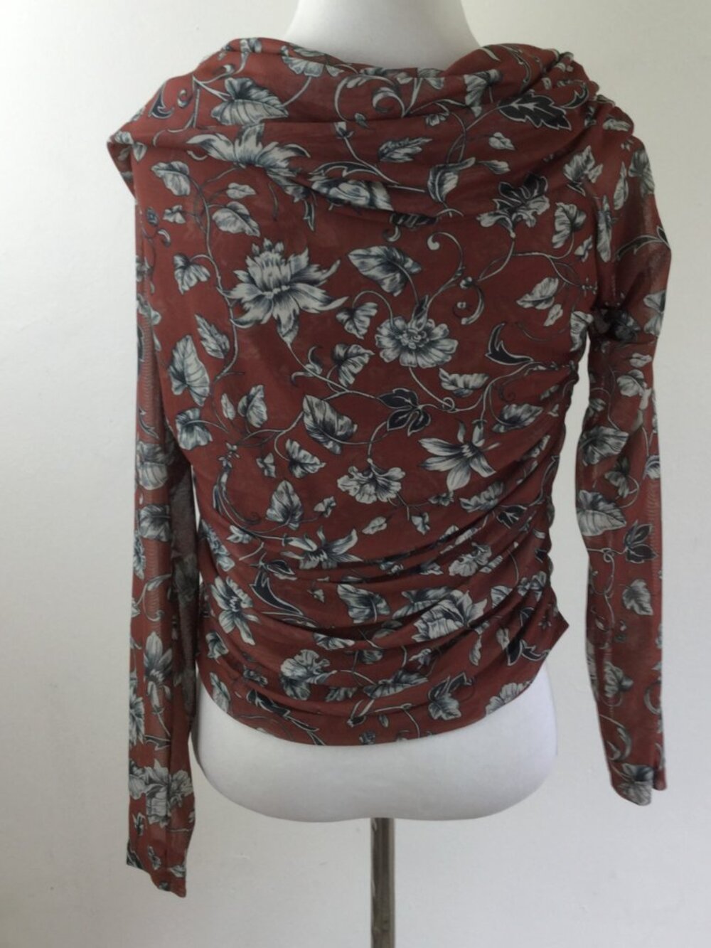 Anthropologie Maeve Brown Floral Off the Shoulder Blouse l - Picture 4 of 9
